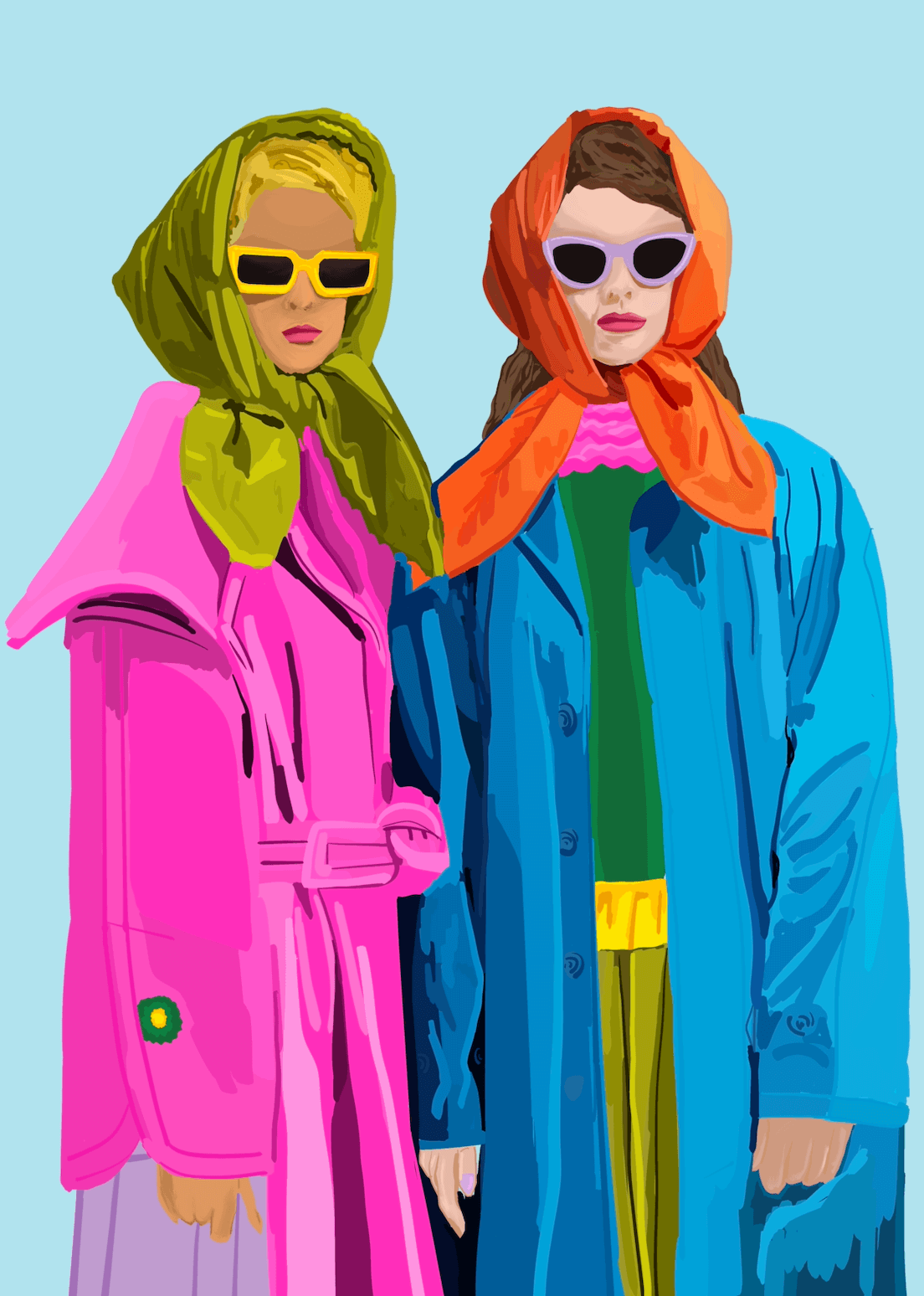 Ladies in Color Art Print – Bailey Made Art Co