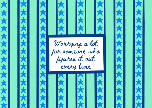 "Worrying A Lot" Funny Art Print