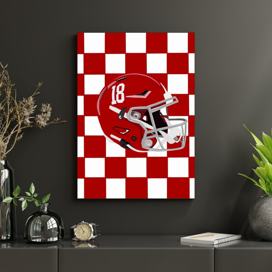 University of Alabama Helmet Officially Licensed Print