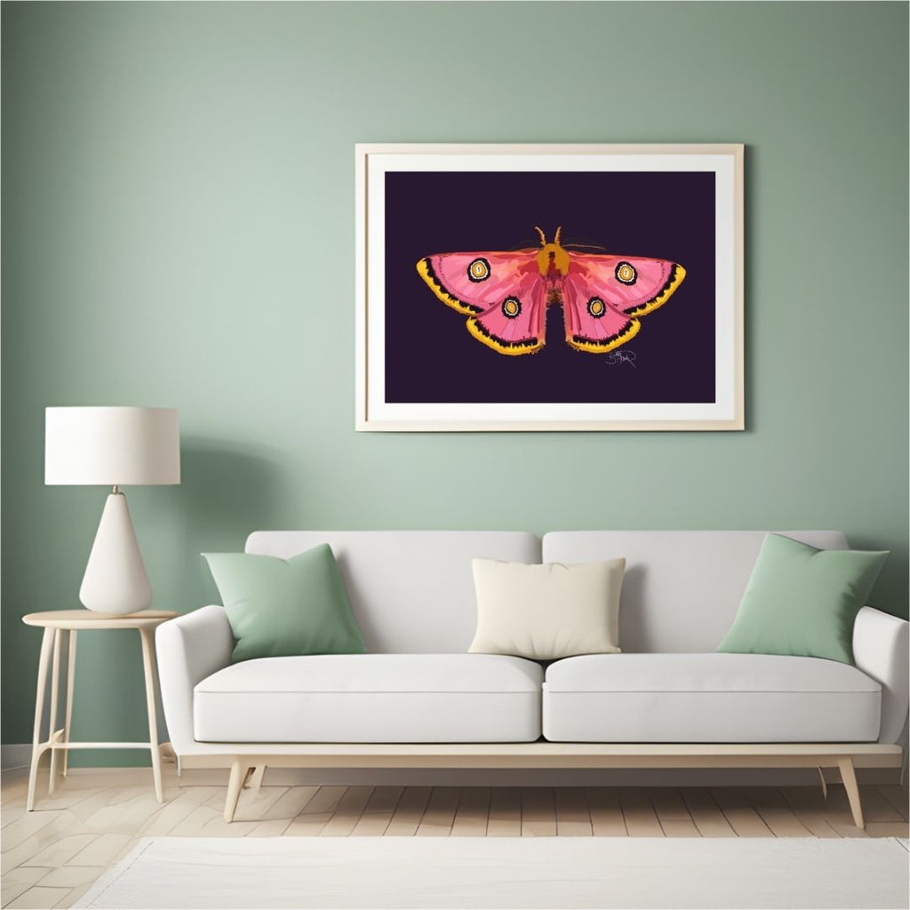 Moth Print Eggplant