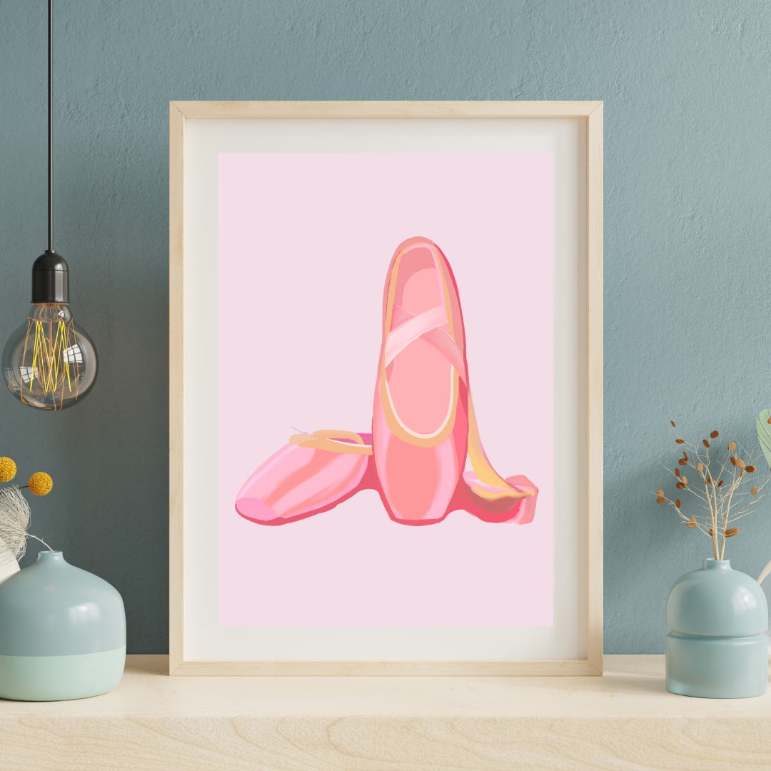 Ballet Shoes Art Print