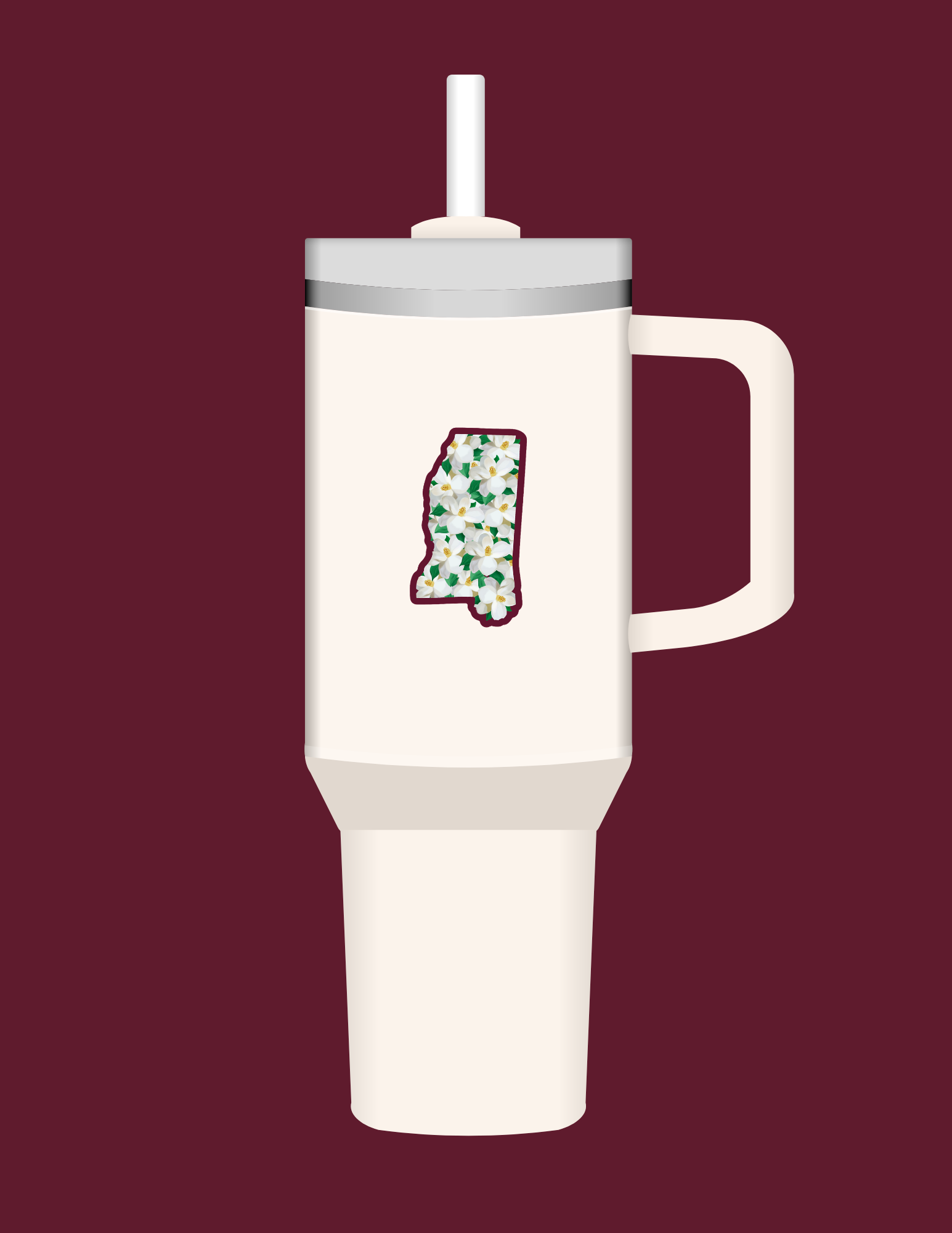 MSU Mississippi State Magnolia Vinyl Sticker
