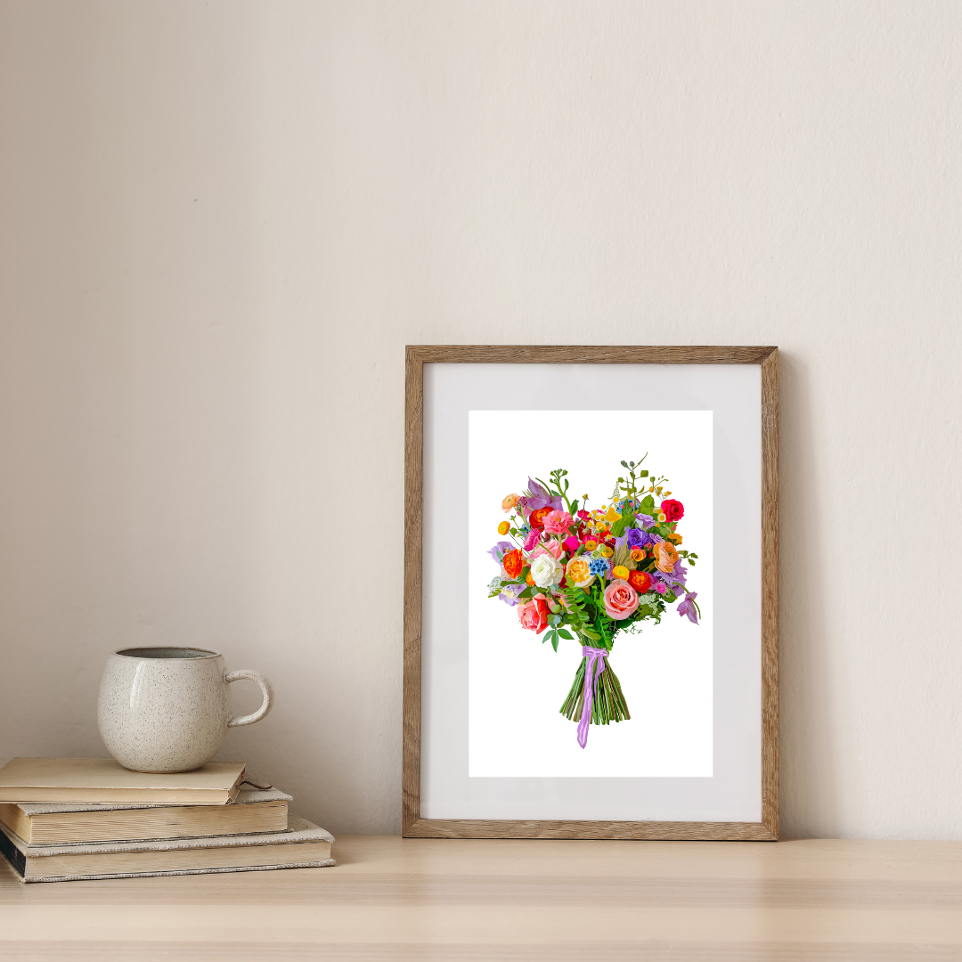 Flora and Fauna Bouquet Art Print