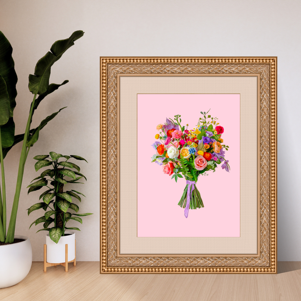 Flora and Fauna Bouquet Art Print