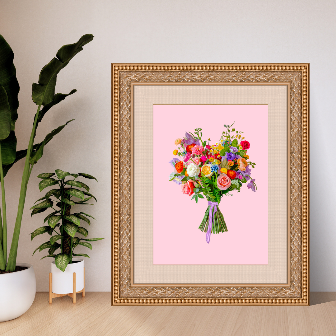 Flora and Fauna Bouquet Art Print