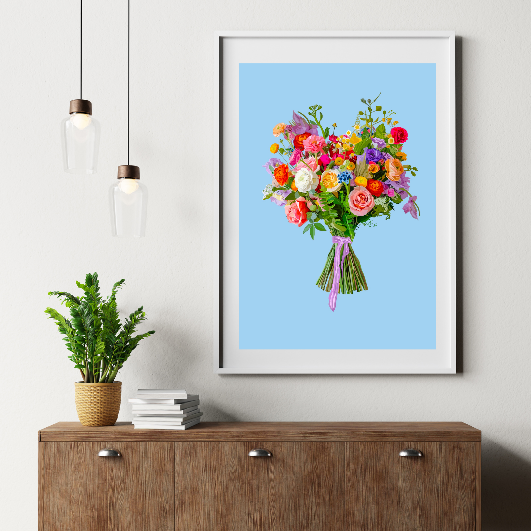 Flora and Fauna Bouquet Art Print