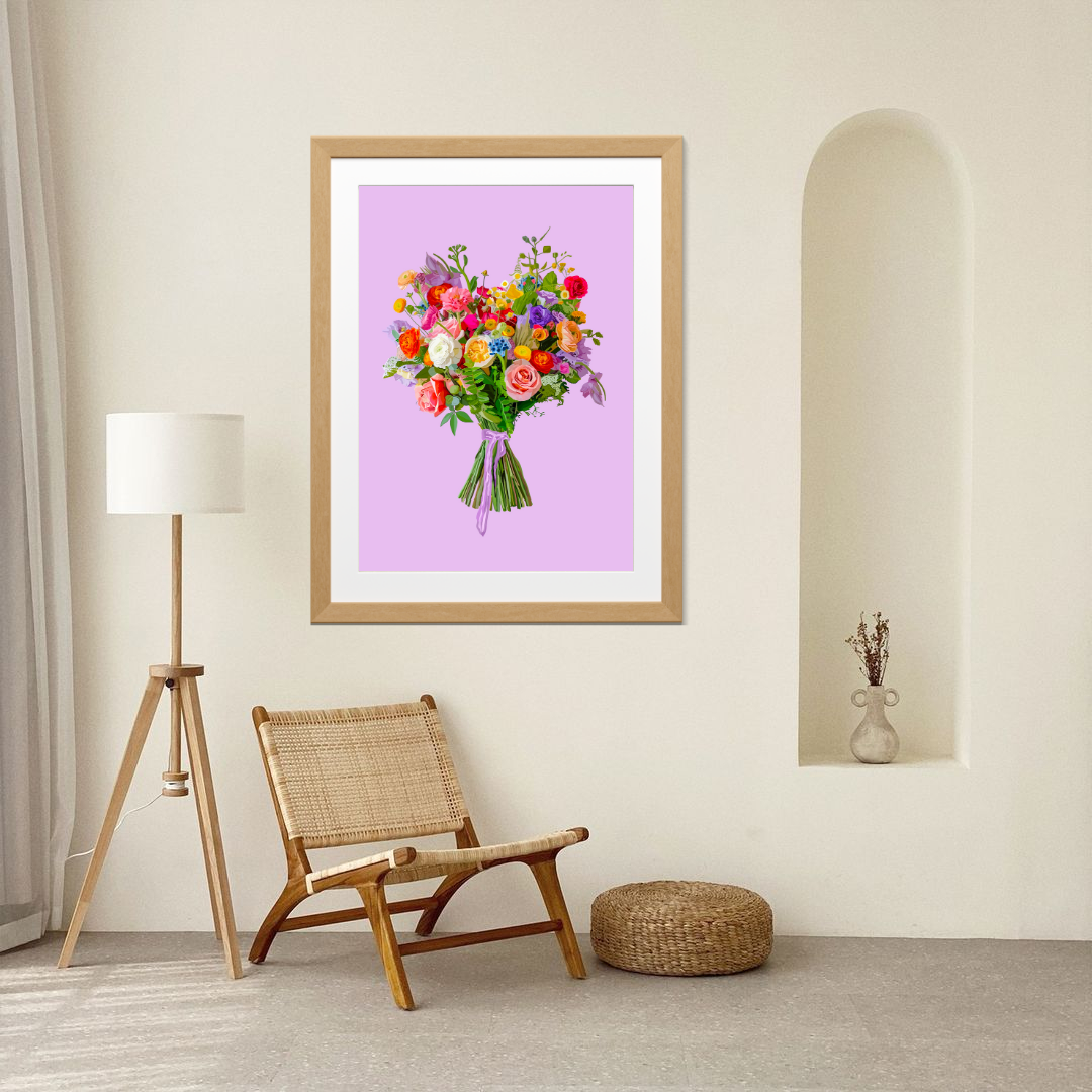 Flora and Fauna Bouquet Art Print
