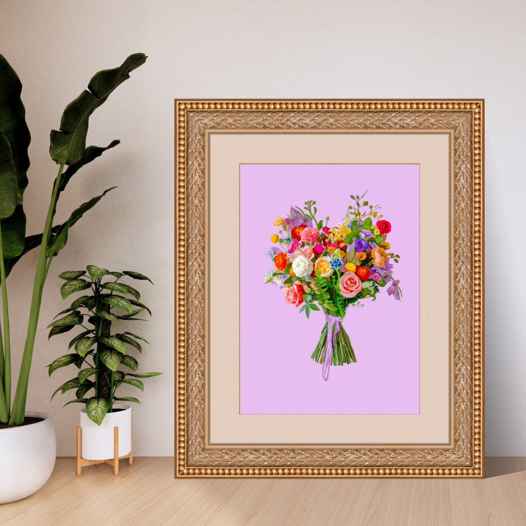 Flora and Fauna Bouquet Art Print