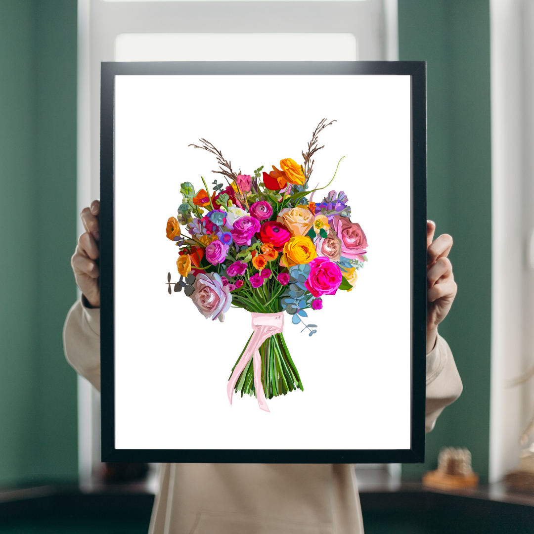 Beauty in Bloom Bouquet Art Print