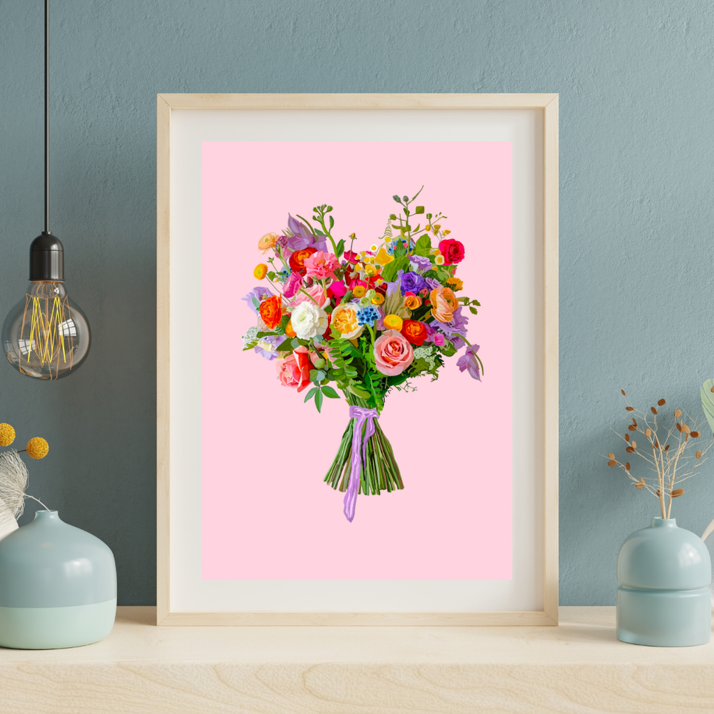 Flora and Fauna Bouquet Art Print