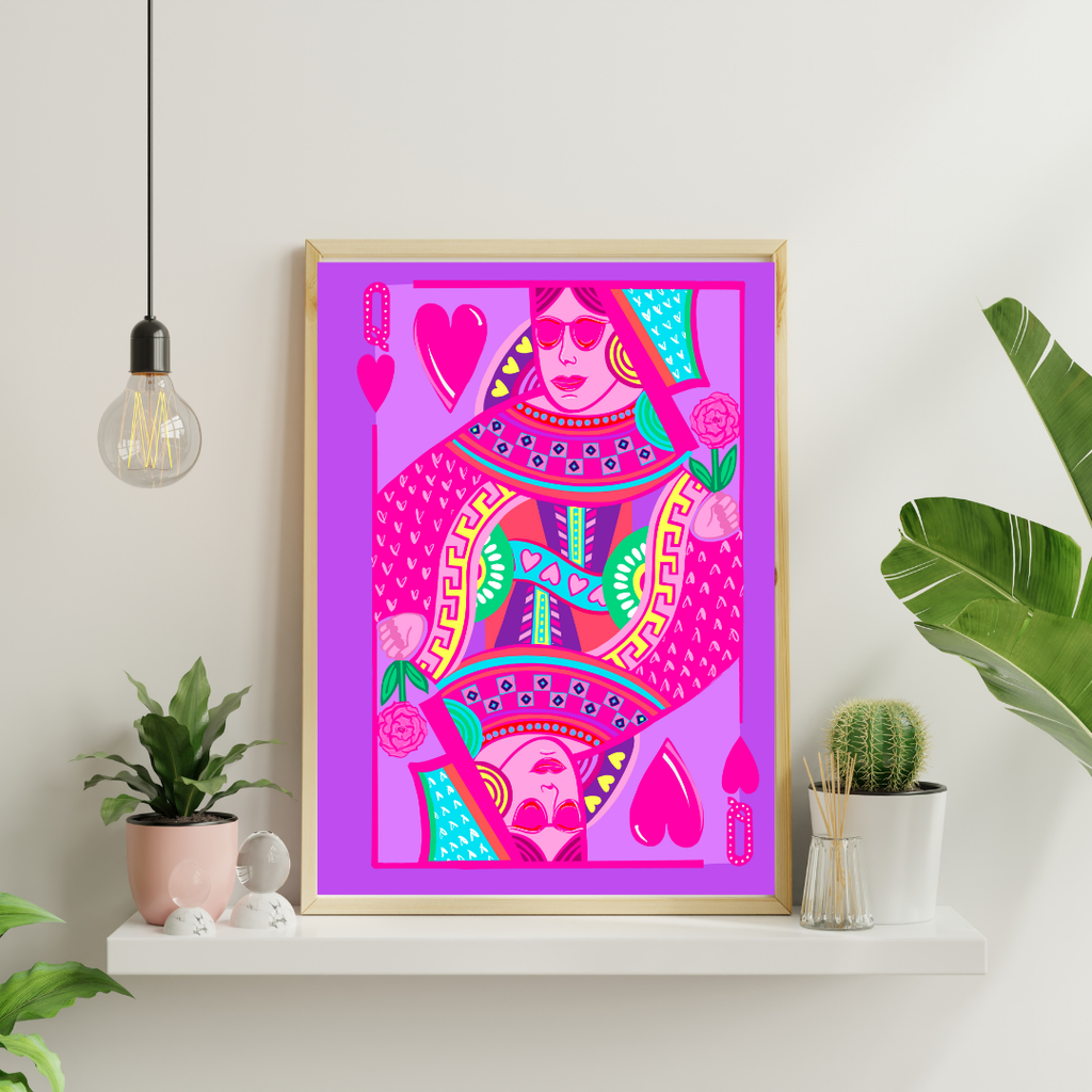Queen of Hearts Art Print