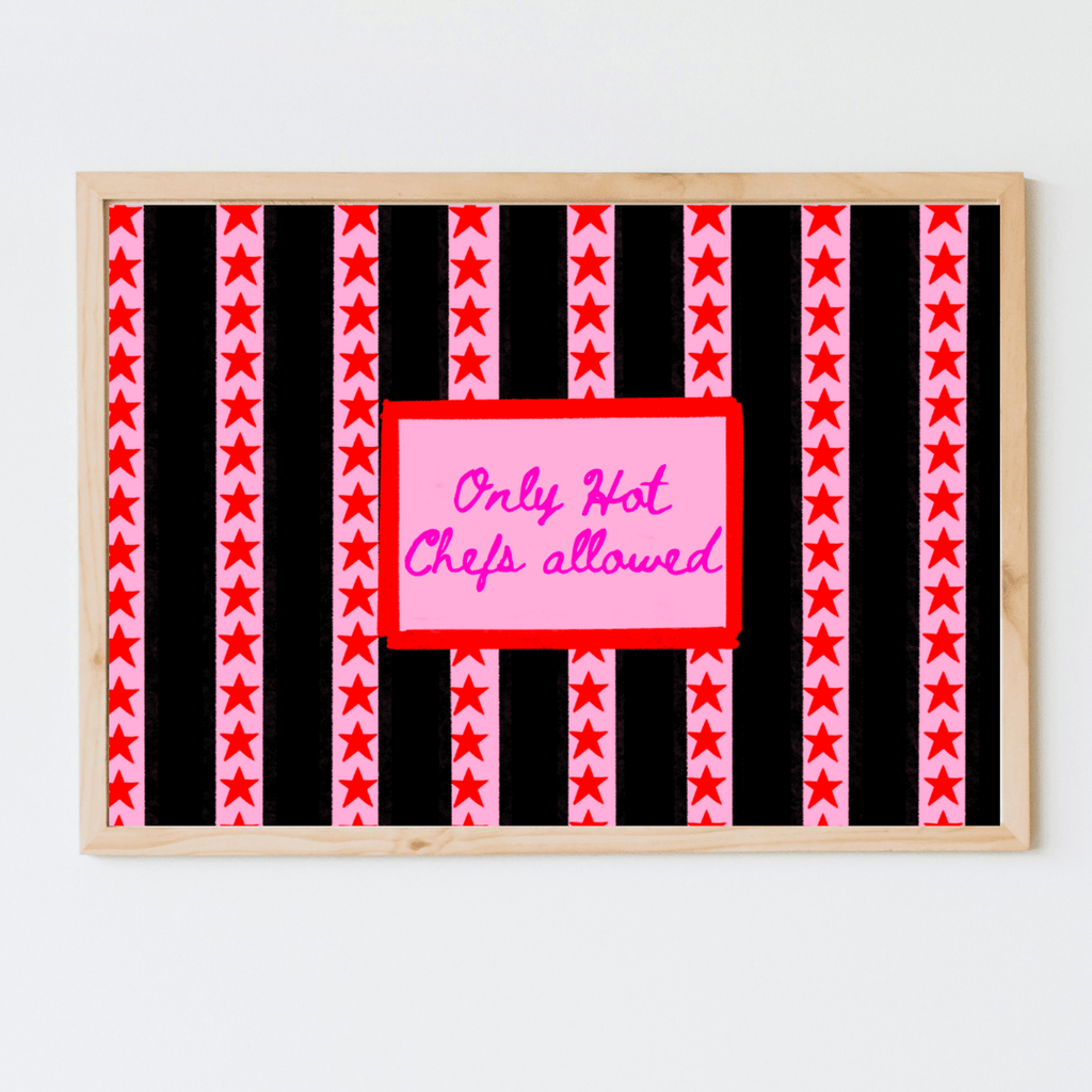 Hot Chefs Only Art Print