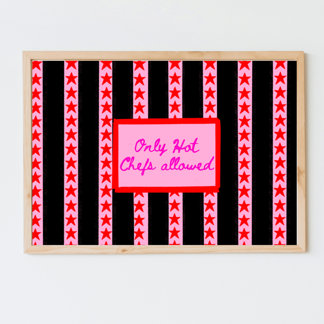 Hot Chefs Only Art Print