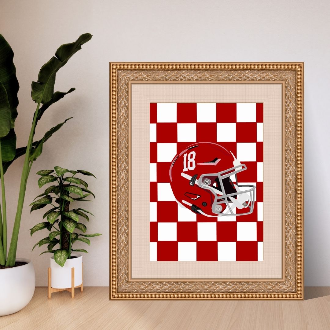 University of Alabama Helmet Officially Licensed Print