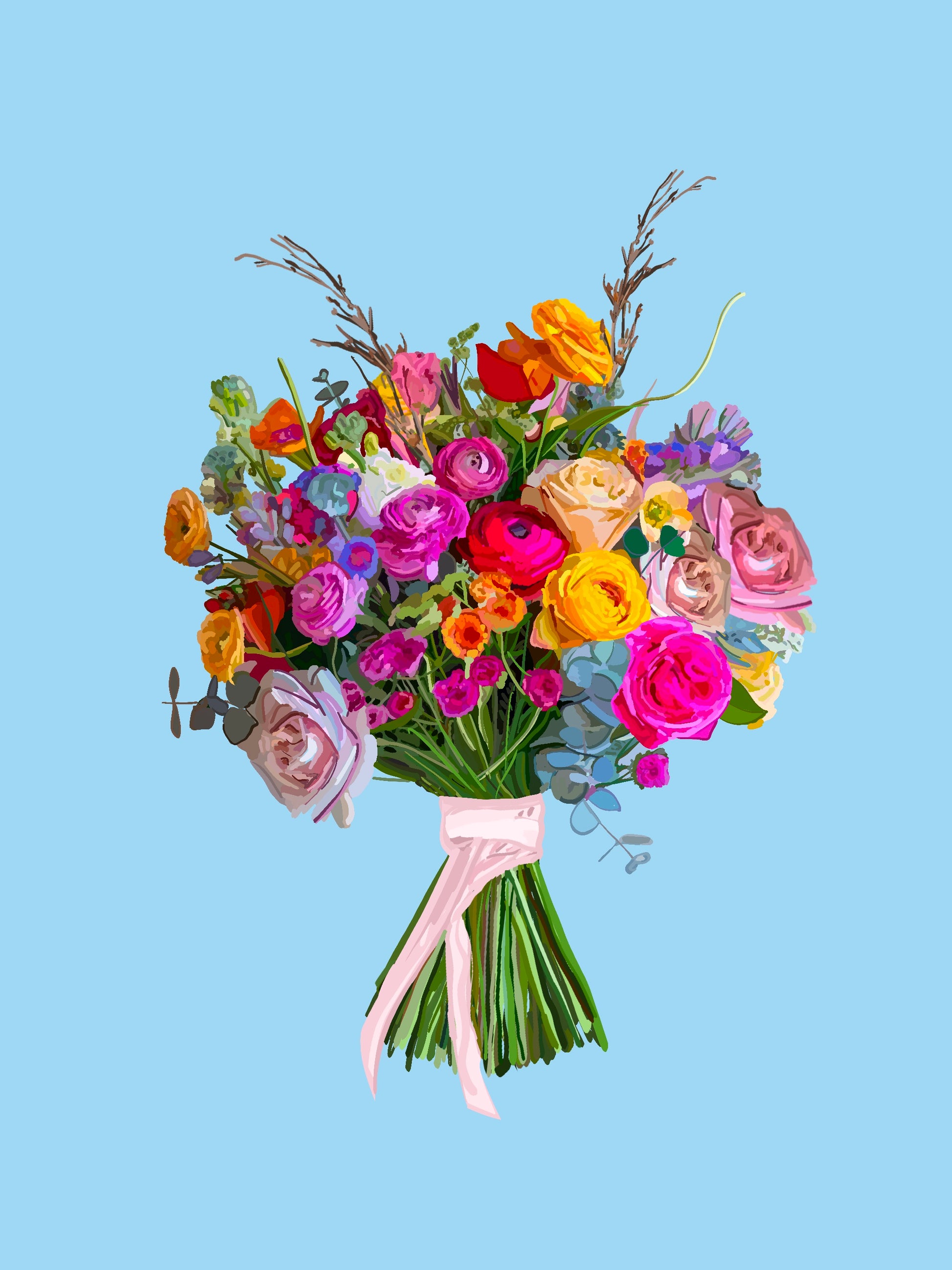Beauty in Bloom Bouquet Art Print
