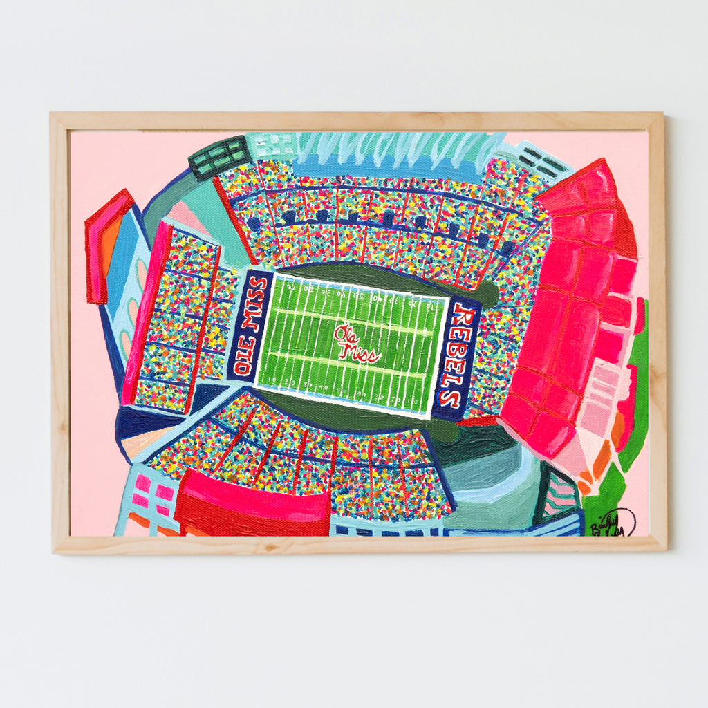 Ole Miss Stadium Art Print- Officially Licensed