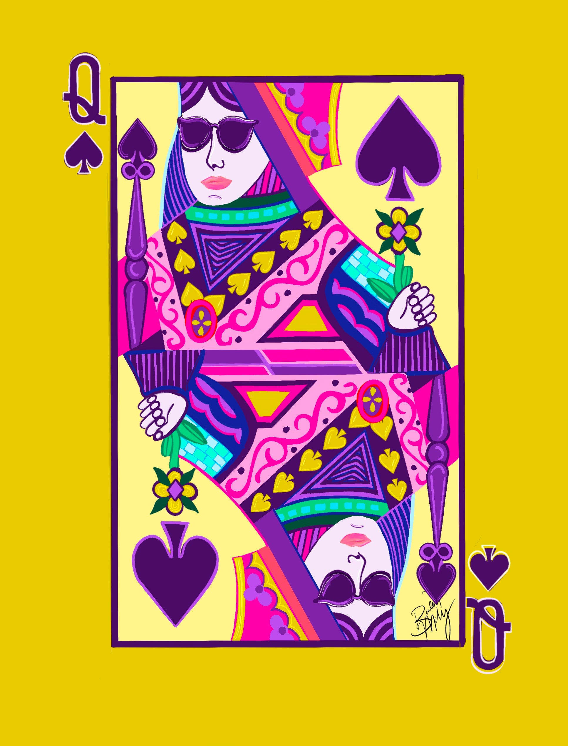 Queen of Spades Art Print
