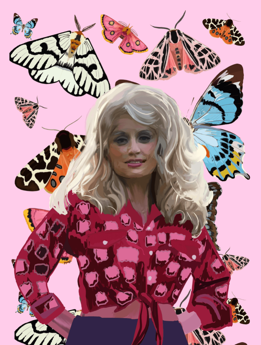 Dolly Pardon Butterflies Art Print