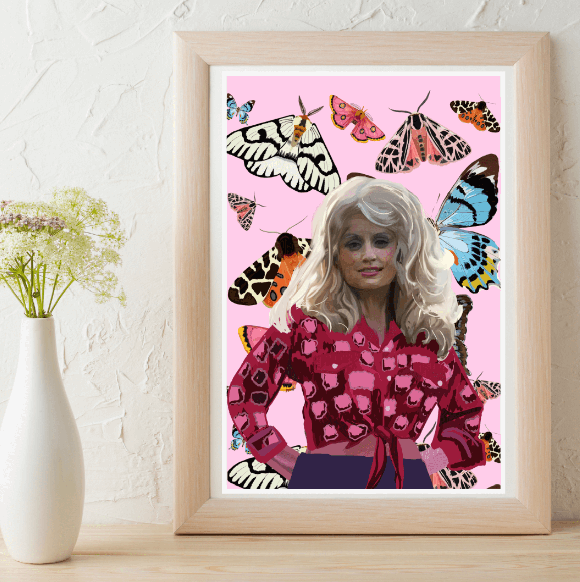 Dolly Pardon Butterflies Art Print