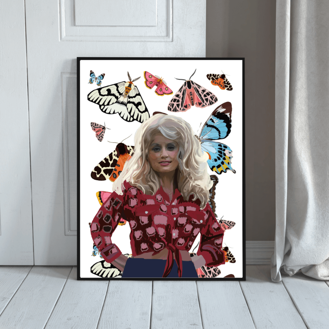 Dolly Pardon Butterflies Art Print