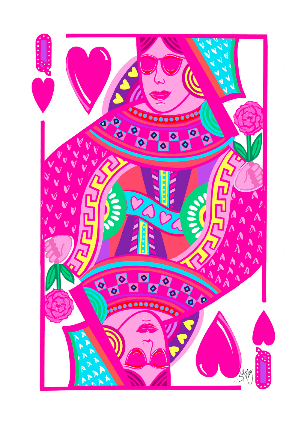 Queen of Hearts Art Print