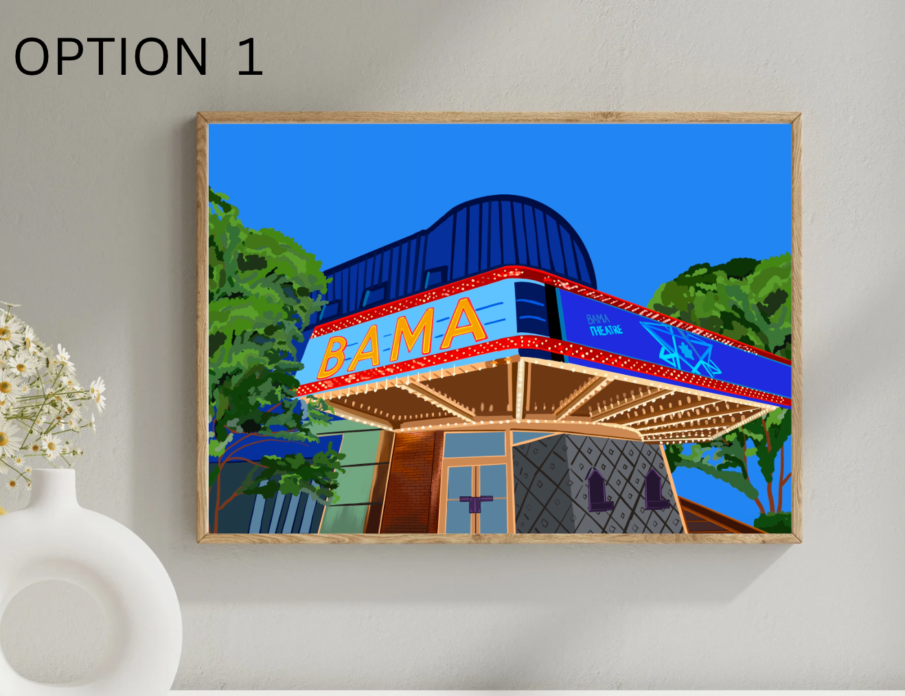 Bama Theater Art Print- Tuscaloosa, AL