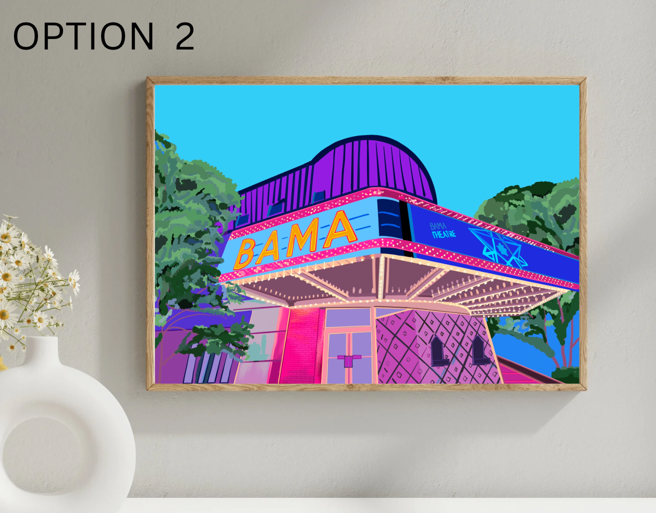 Bama Theater Art Print- Tuscaloosa, AL