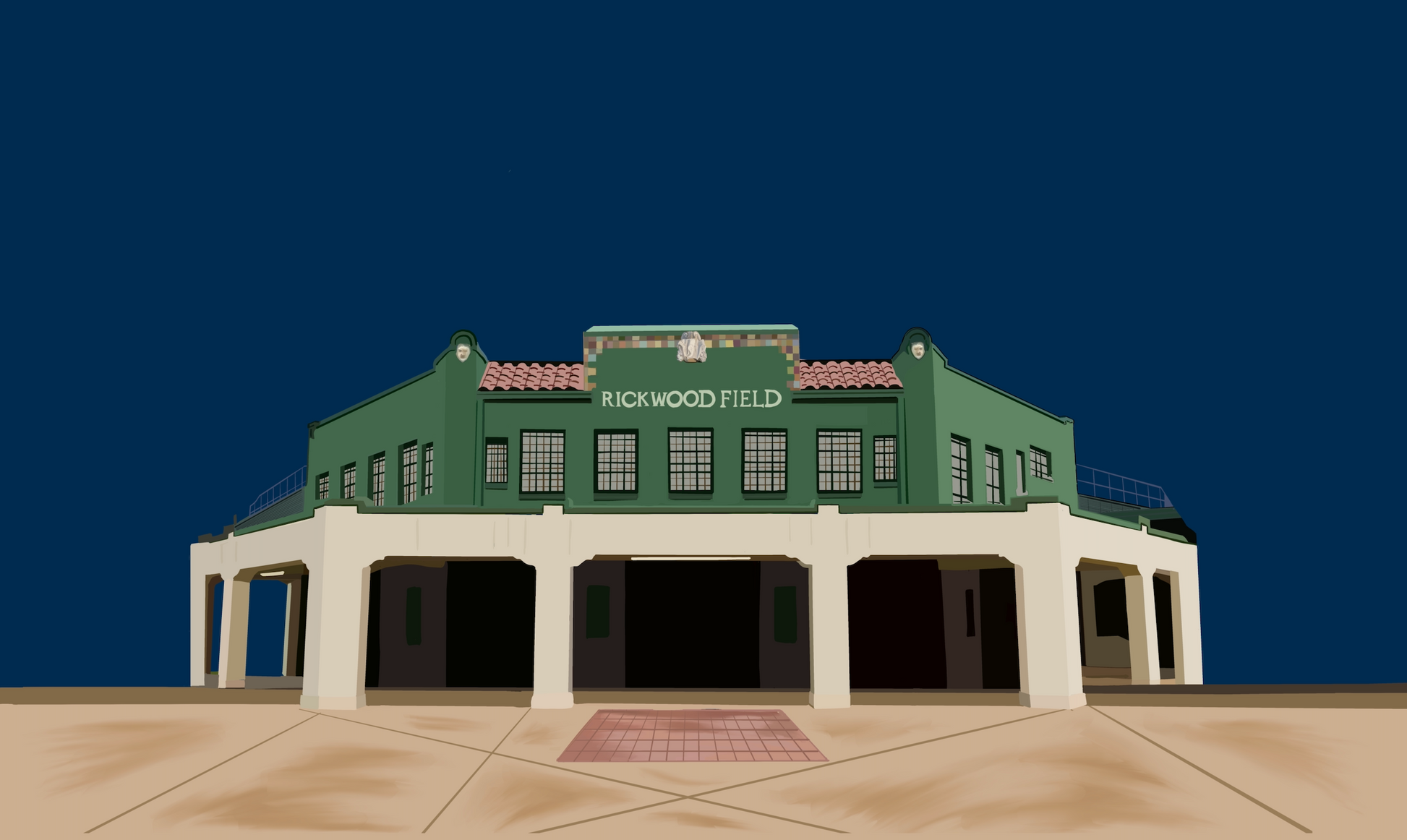 Rickwood Field Baseball Stadium Art Print - Licensed