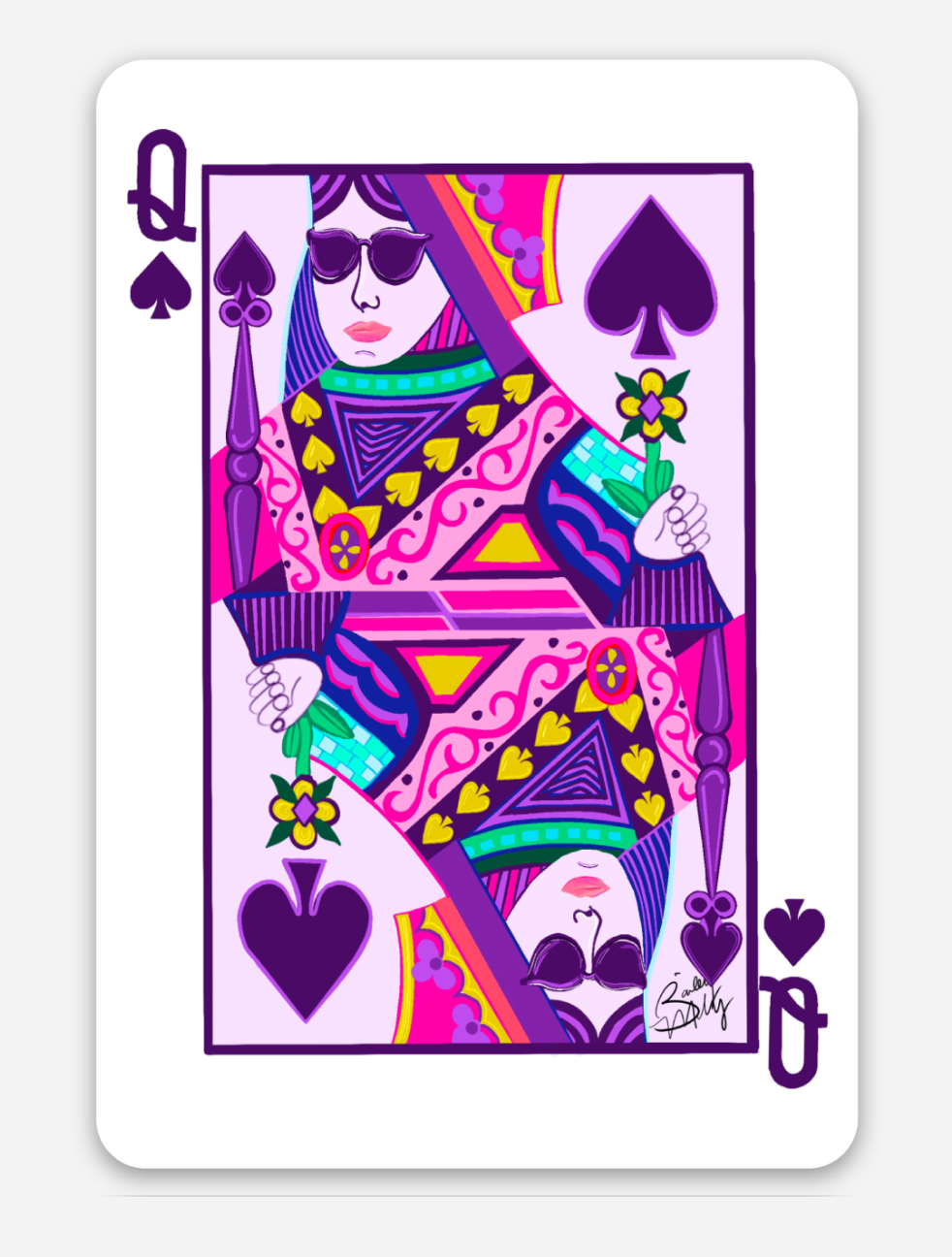 Queen of Spades Sticker