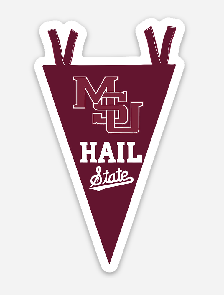 MSU Hail State Banner Vinyl Sticker