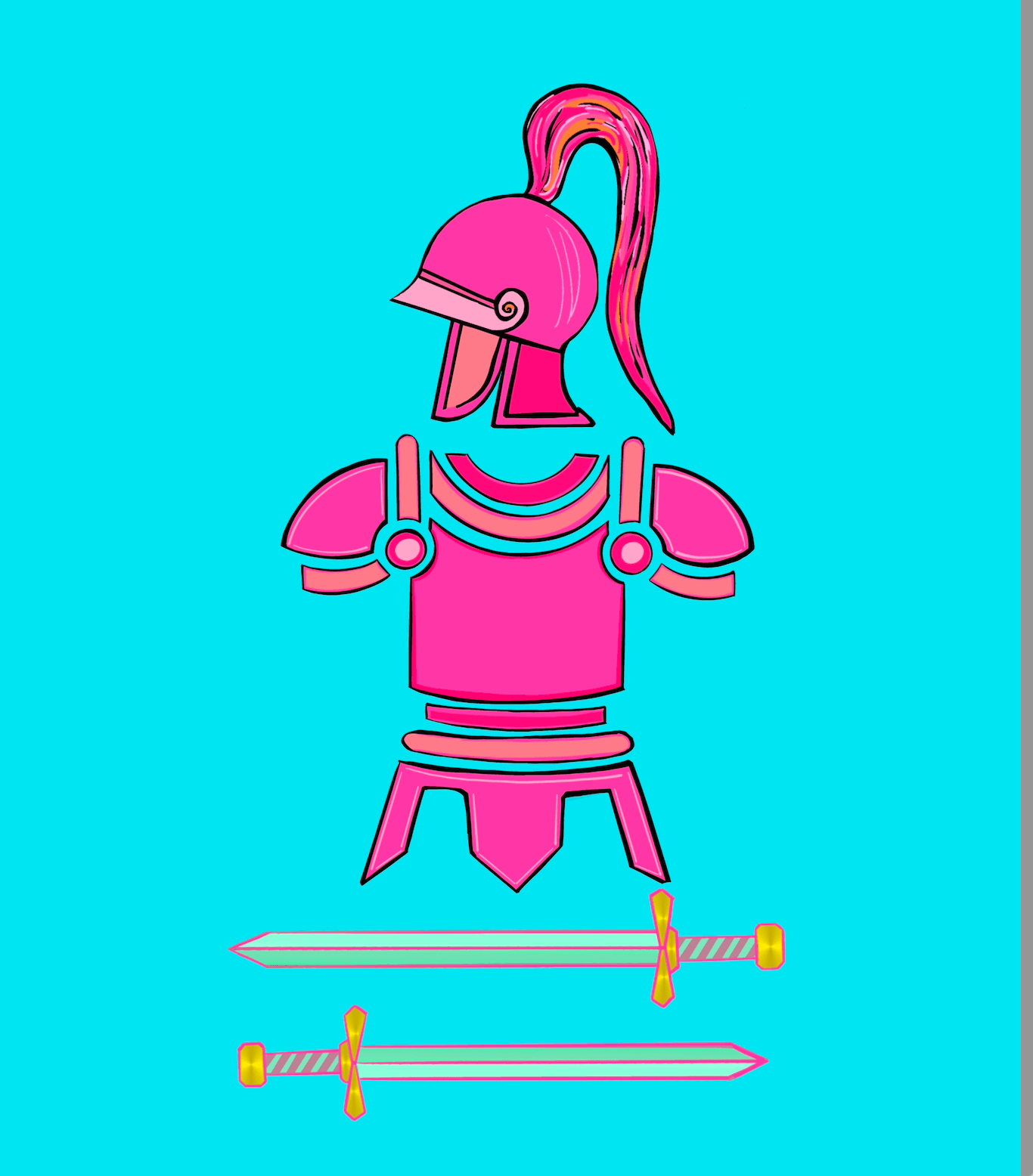 Trojan Girlie Pop Art Print