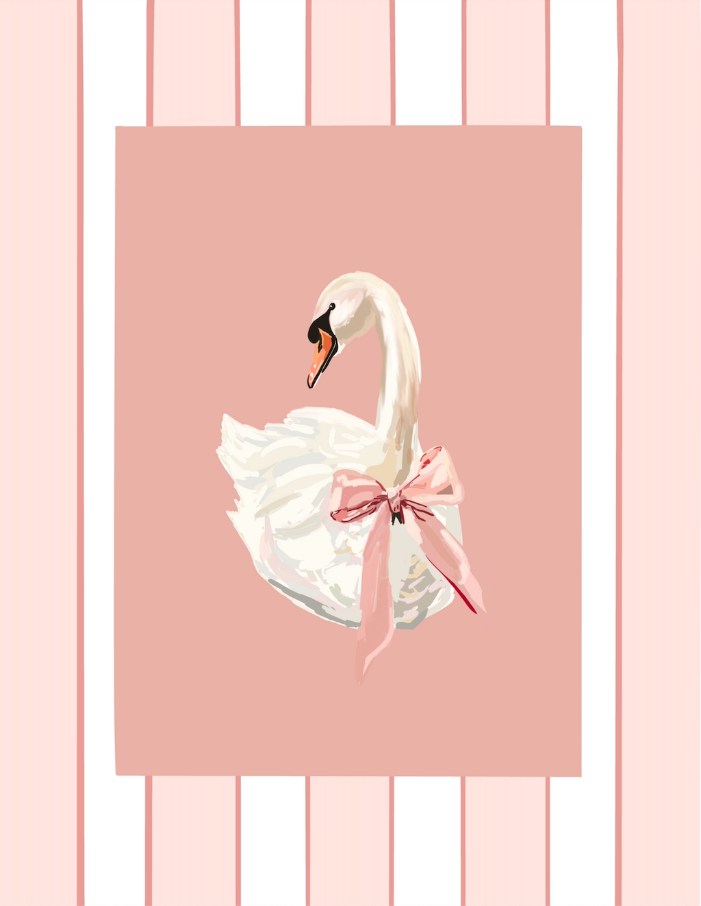 Swanful Romance Art Print
