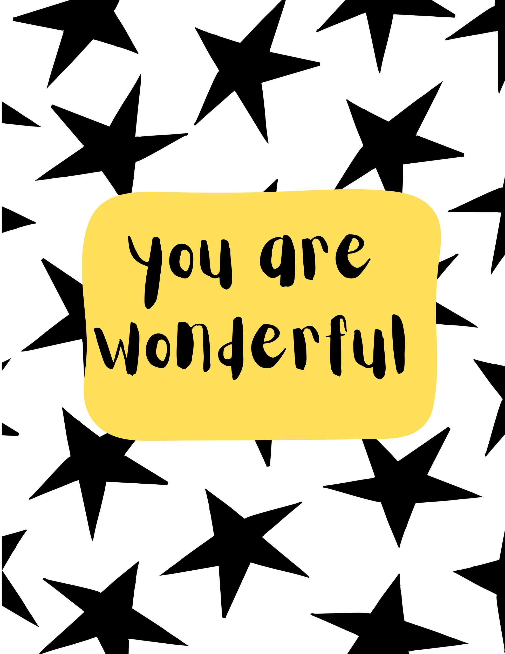 Stars "You are Wonderful" Art Print