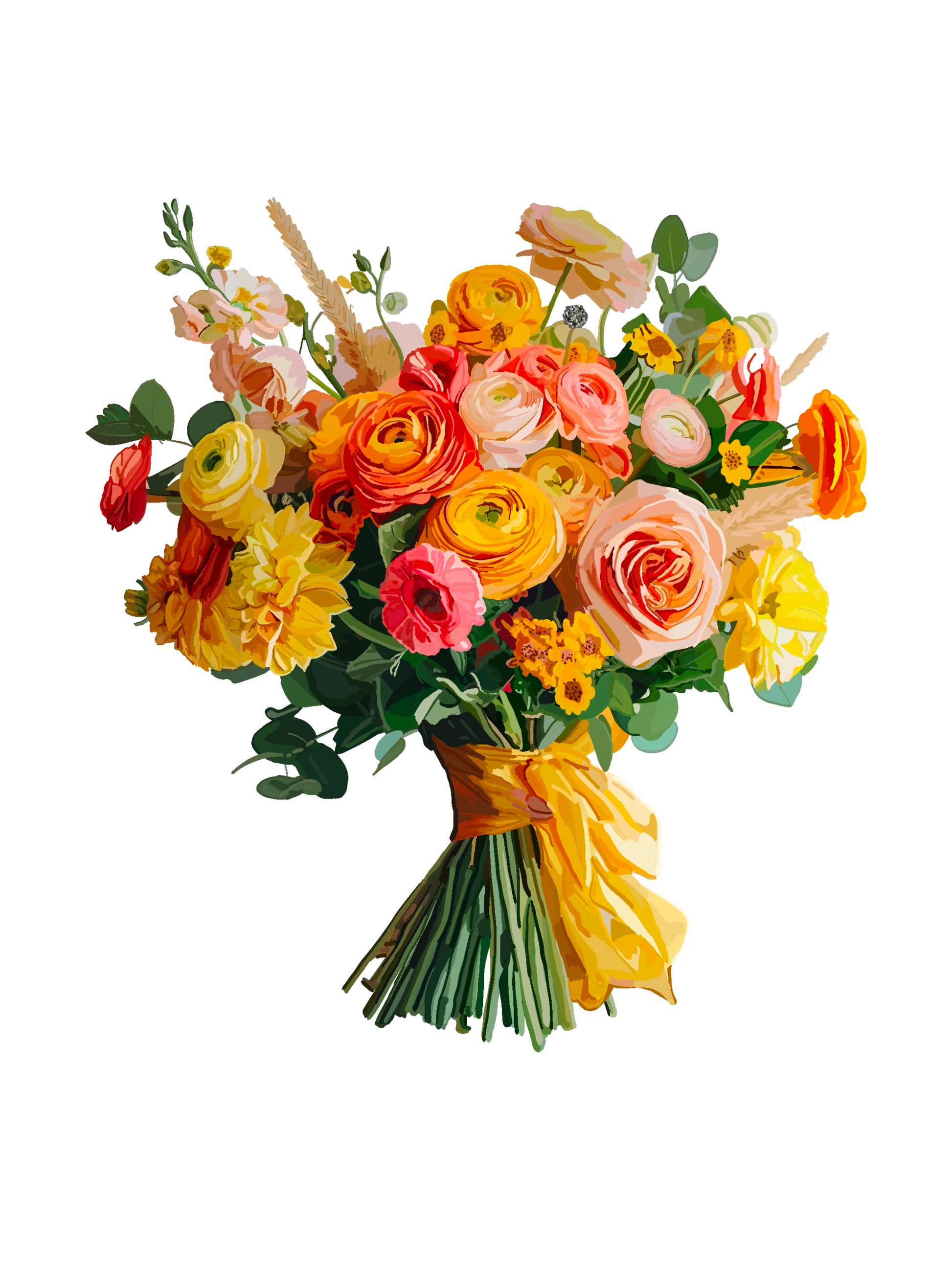Sweet Caroline Bouquet Art Print