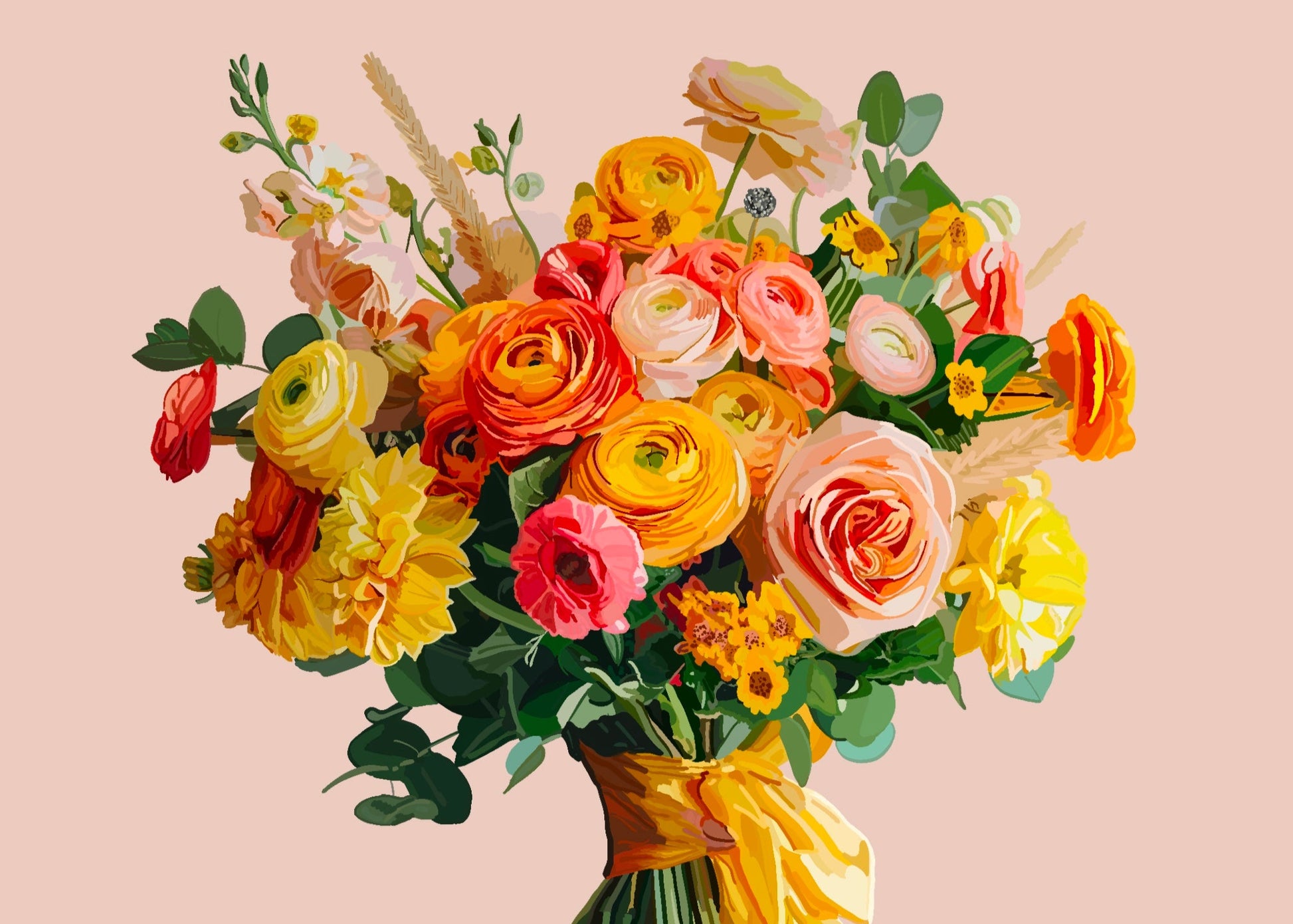 Sweet Caroline Bouquet Art Print