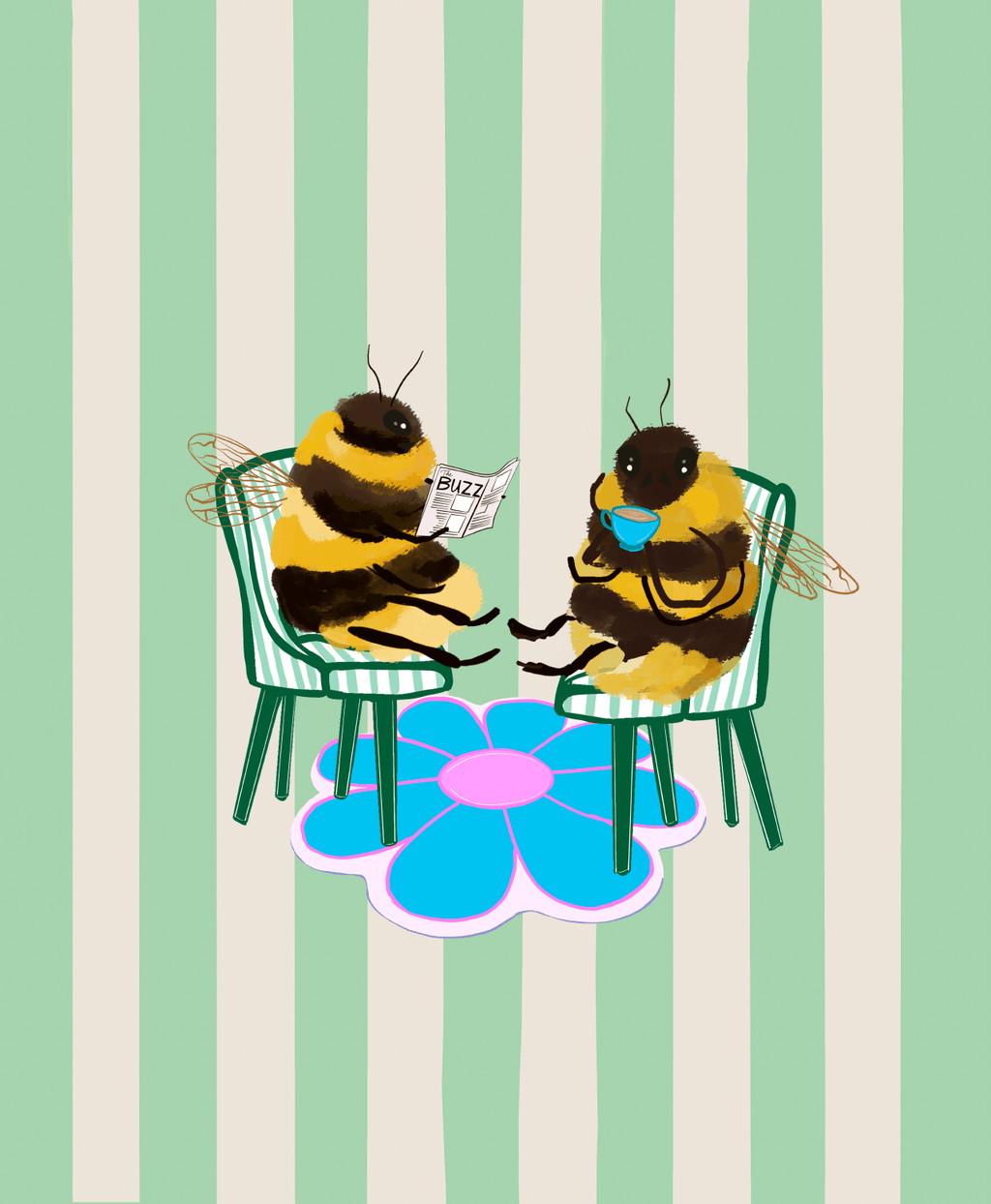 Bailey Made Art Co Bee Notecard Variety Pack: Set of 4 4 card pack