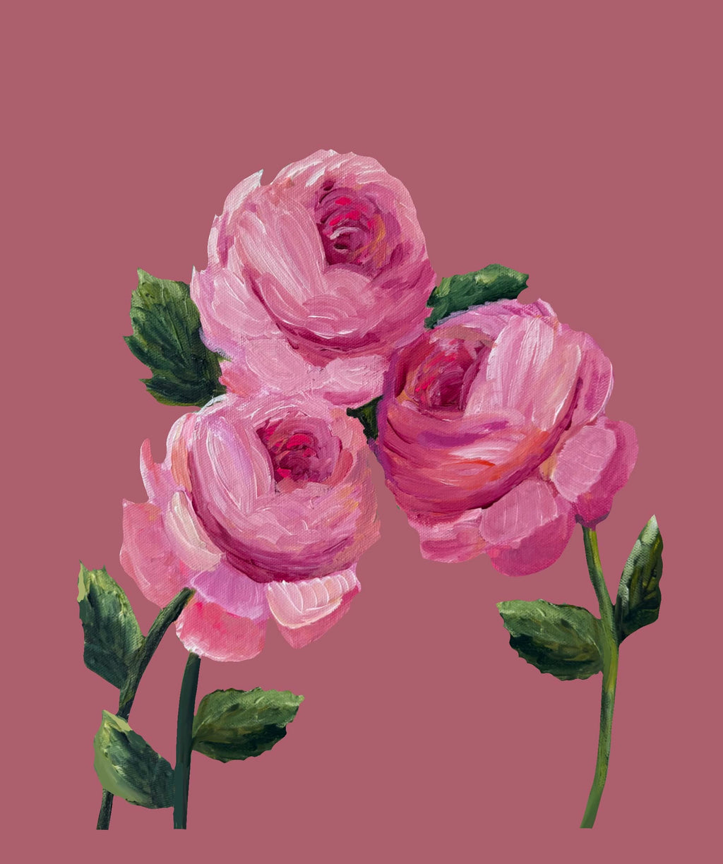 Bailey Made Art Co Secret Garden Art Print 5x7 Inches / Pink Background Art