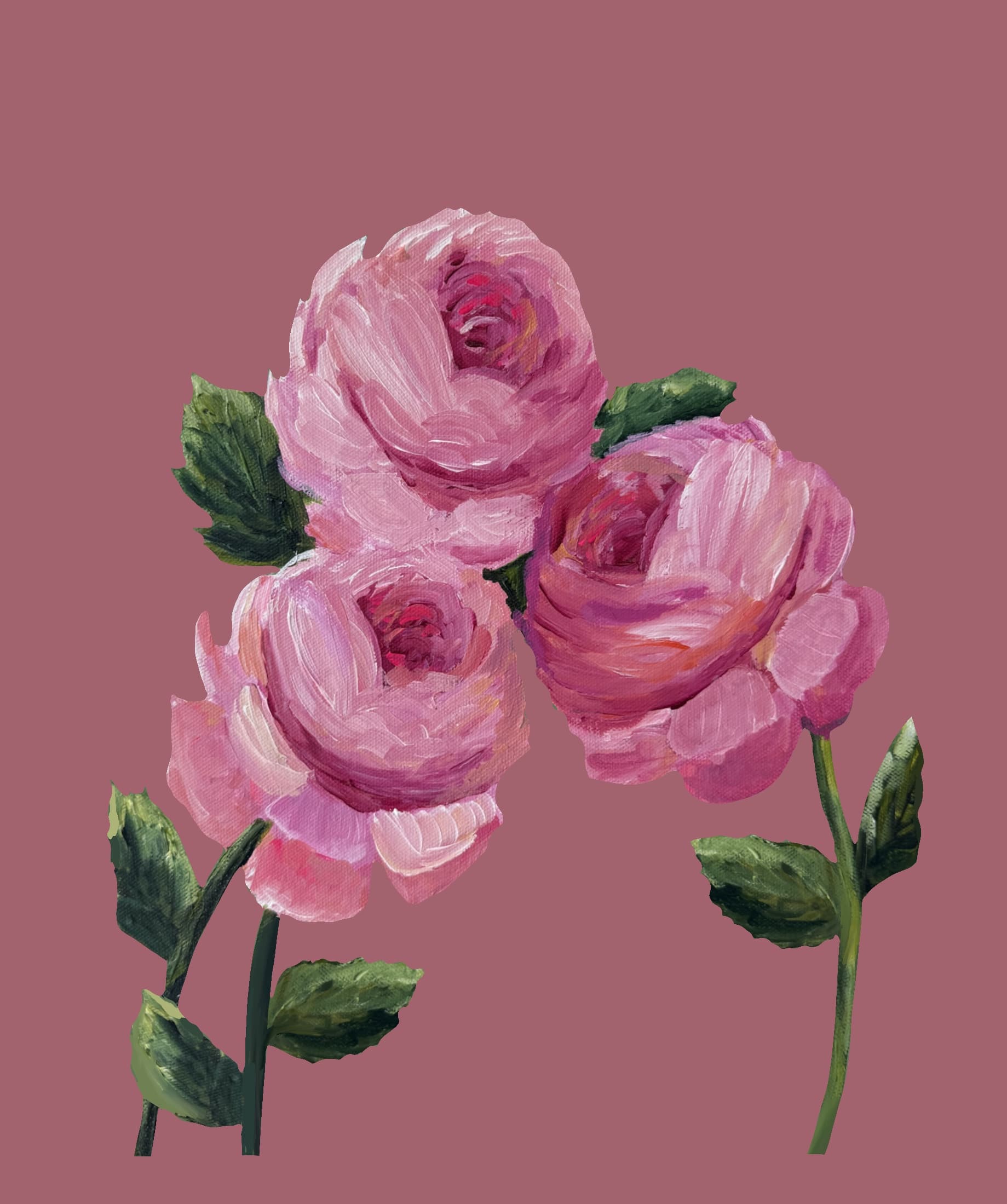 Bailey Made Art Co Secret Garden Art Print 5x7 Inches / Pink Background Art