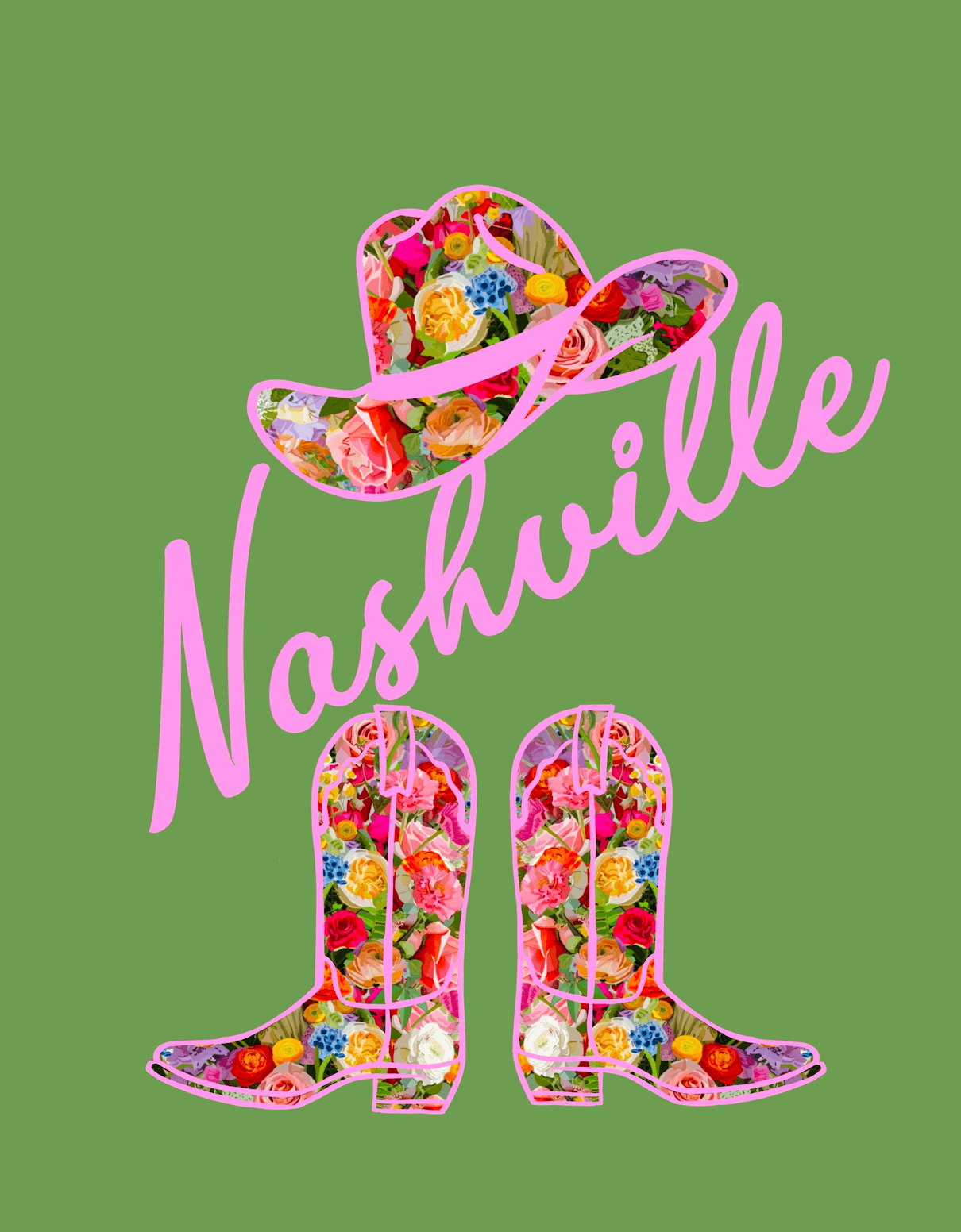 Bailey Made Art Co Nashville Art Print 5x7 Art