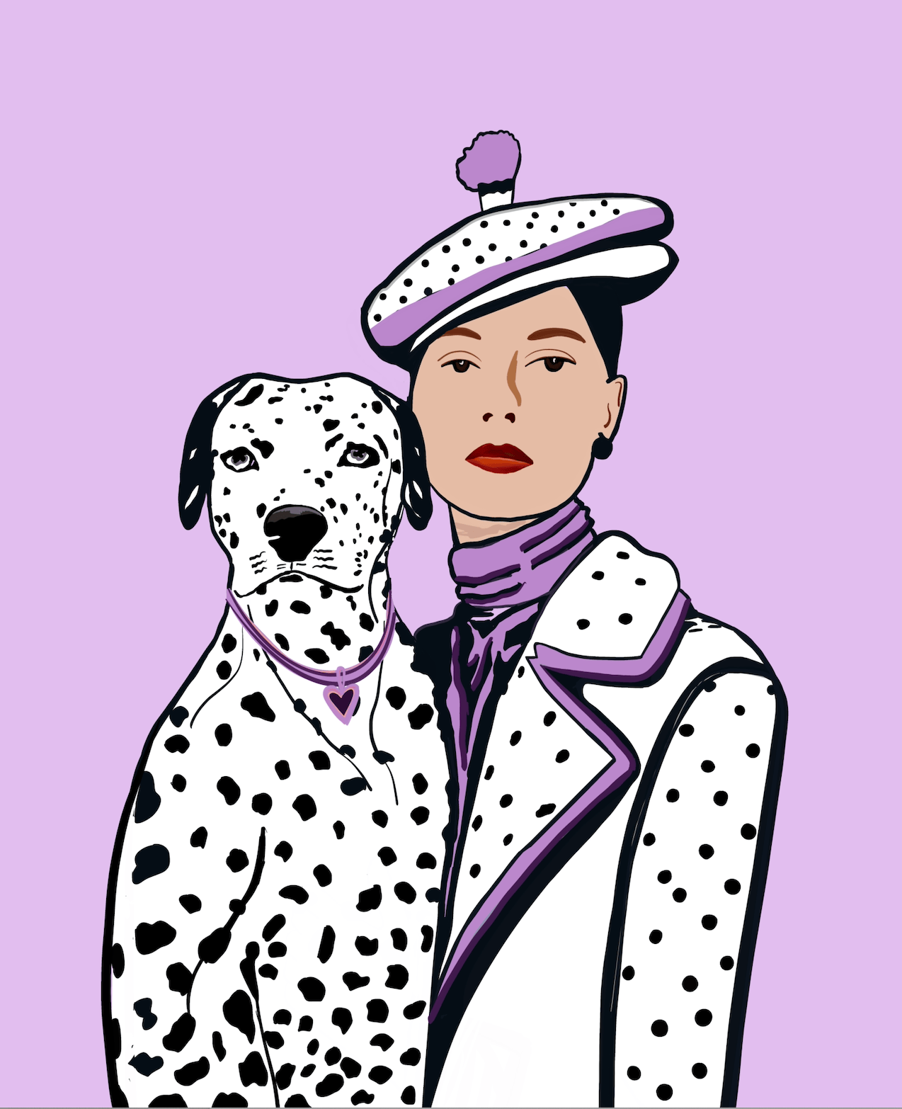 Bailey Made Art Co Purple Paradise Spot Check Art Print 5x7 / Purple Background Art