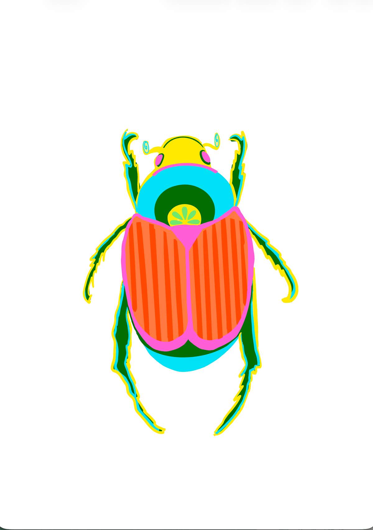 Bailey Made Art Co Beetle Social Club Art Prints 5x7 / White Background Art