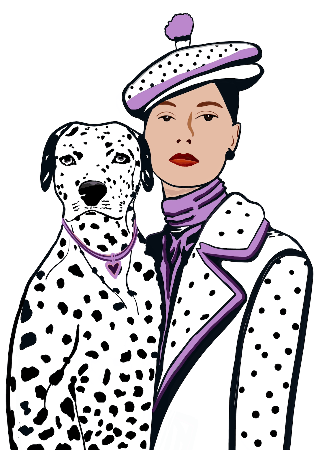 Bailey Made Art Co Purple Paradise Spot Check Art Print 5x7 / White Background Art