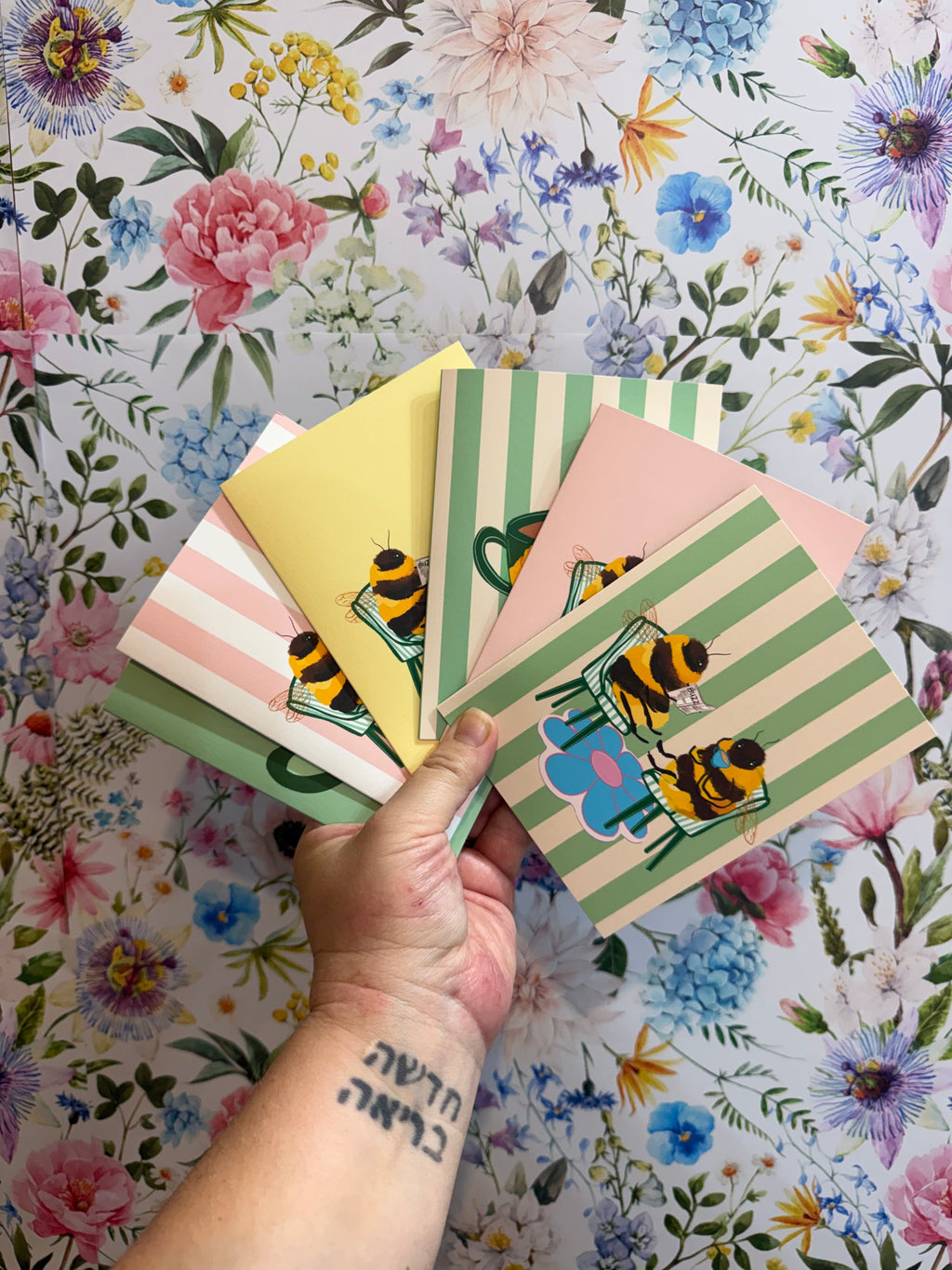 Bailey Made Art Co Bee Notecard Variety Pack: Set of 6 6 card pack Art