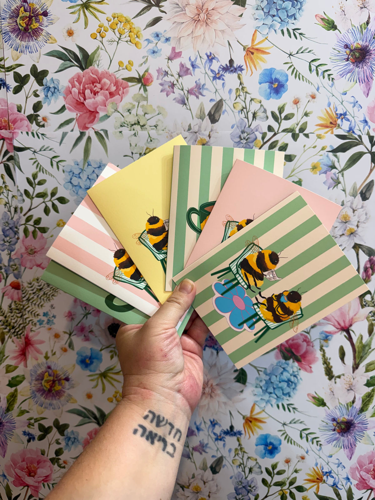 Bailey Made Art Co Bee Notecard Variety Pack: Set of 6 6 card pack Art