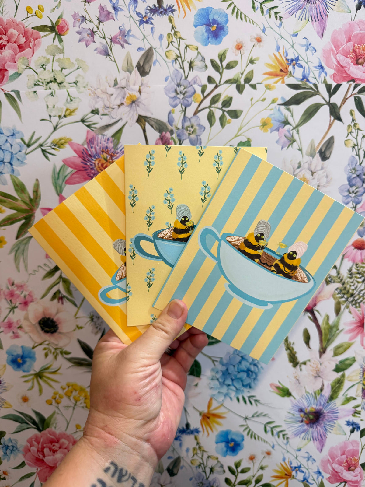 Bailey Made Art Co Bee Notecard Variety Pack: Set of 6 6 card pack Art