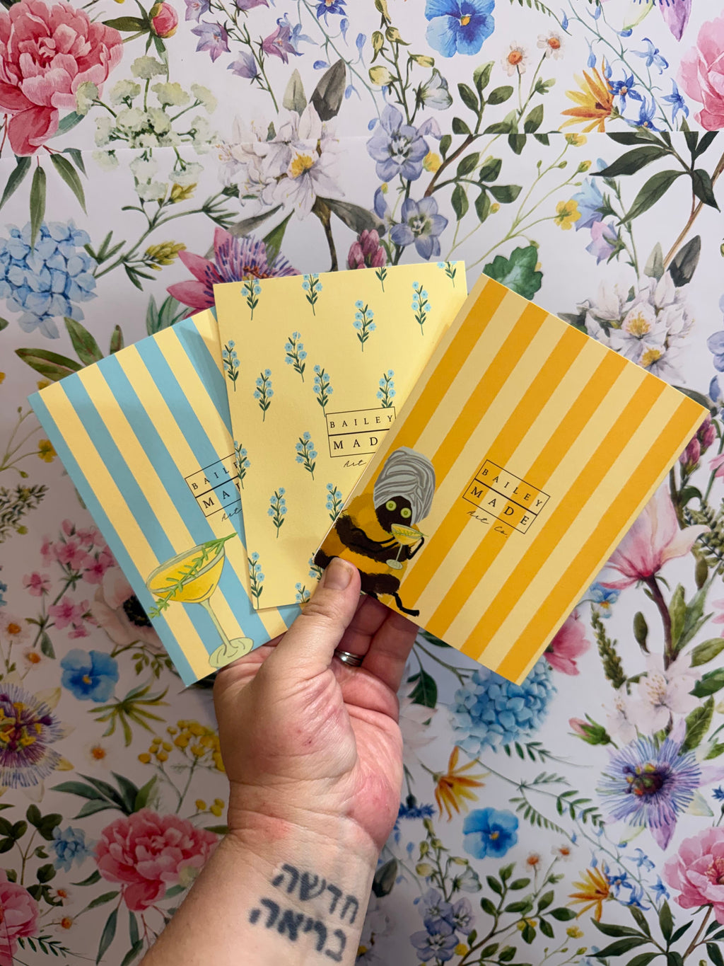 Bailey Made Art Co Bee Notecard Variety Pack: Set of 6 6 card pack Art