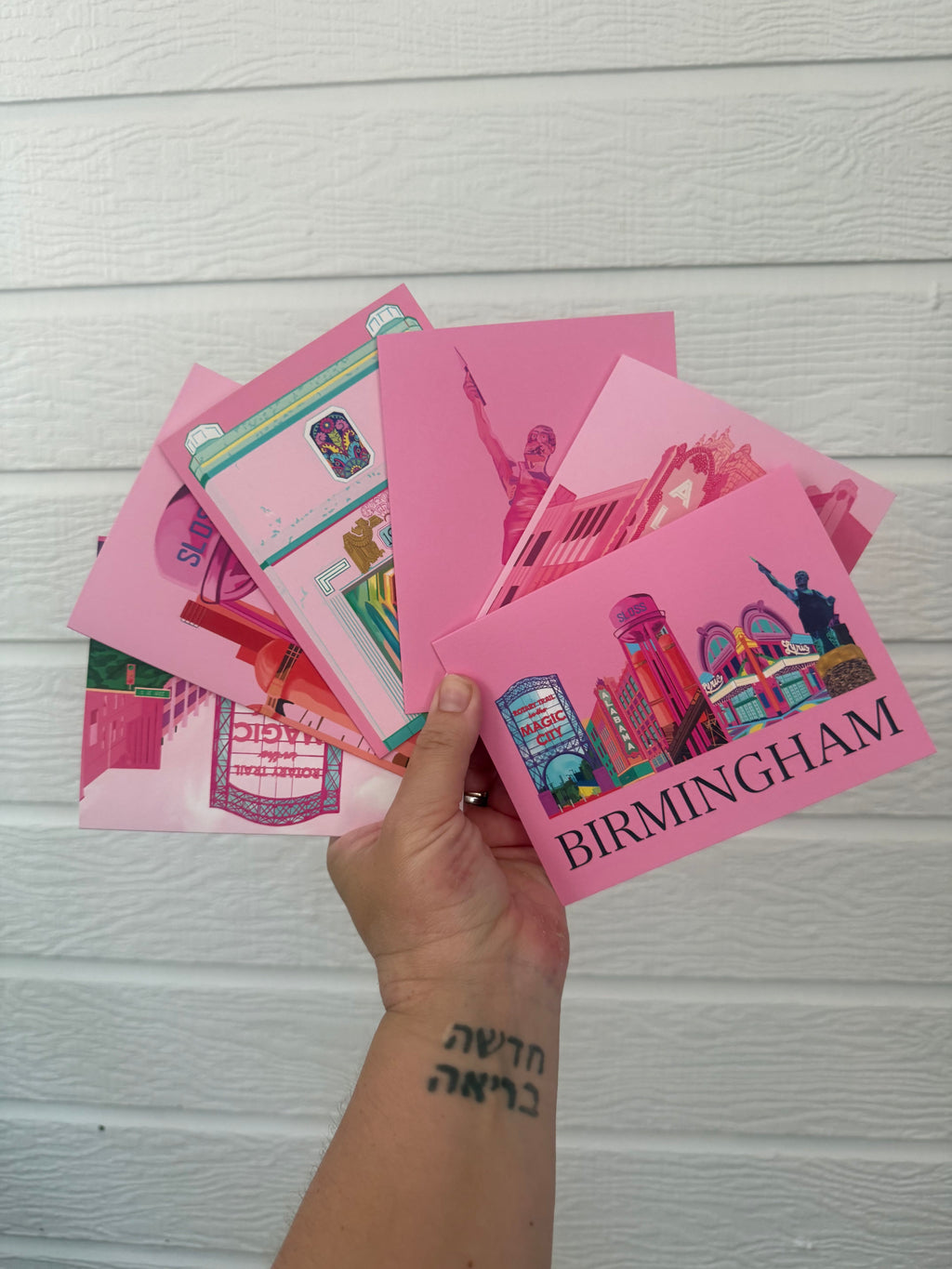 Bailey Made Art Co Birmingham Pretty in Pink Notecard Variety Set 6 Pack- $20 6 card pack