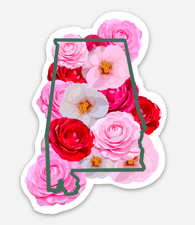 Bailey Made Art Co Alabama Camelias Birmingham Vinyl Sticker Sticker