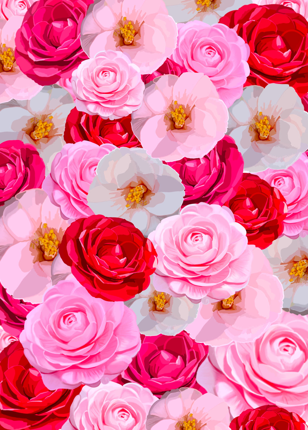 Bailey Made Art Co Alabama Camelias Flower Market Print Art