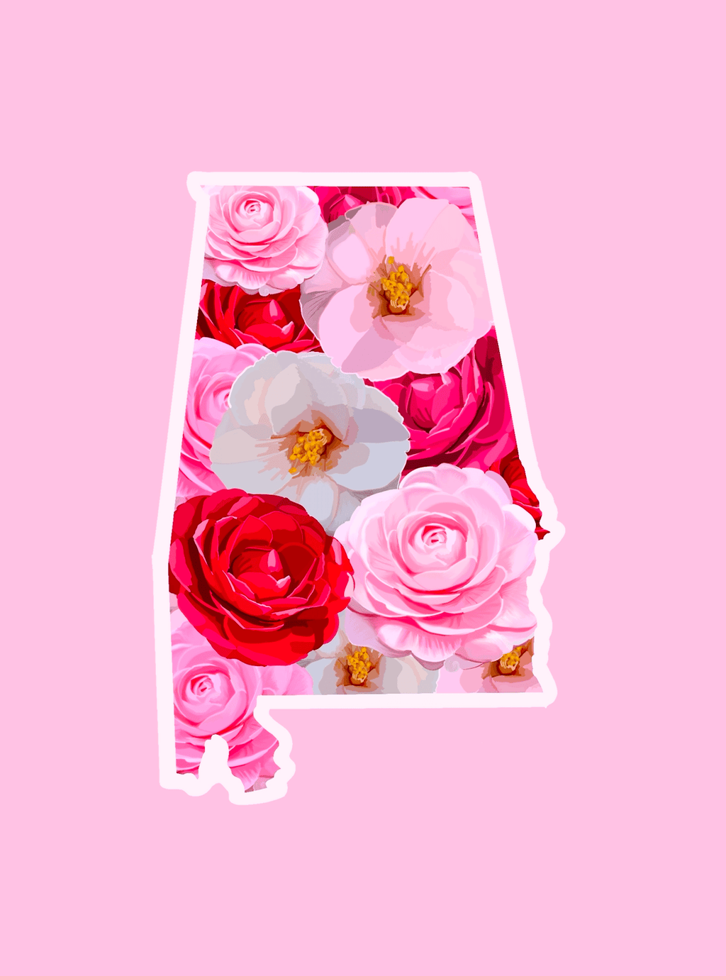 Bailey Made Art Co Alabama Camellias State Flower Art Print Art
